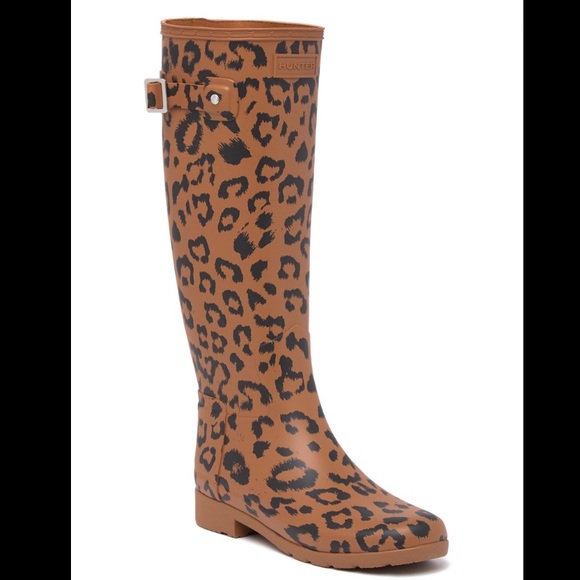 Hunter cheetah print tall rain boots - Picture 4 of 4